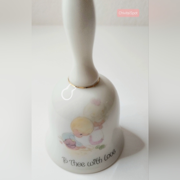 Vintage 1978 Enesco Jonathan & David Precious Moments "To Thee with Love" Bell - Picture 6 of 9